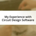 My Experience with Circuit Design Software